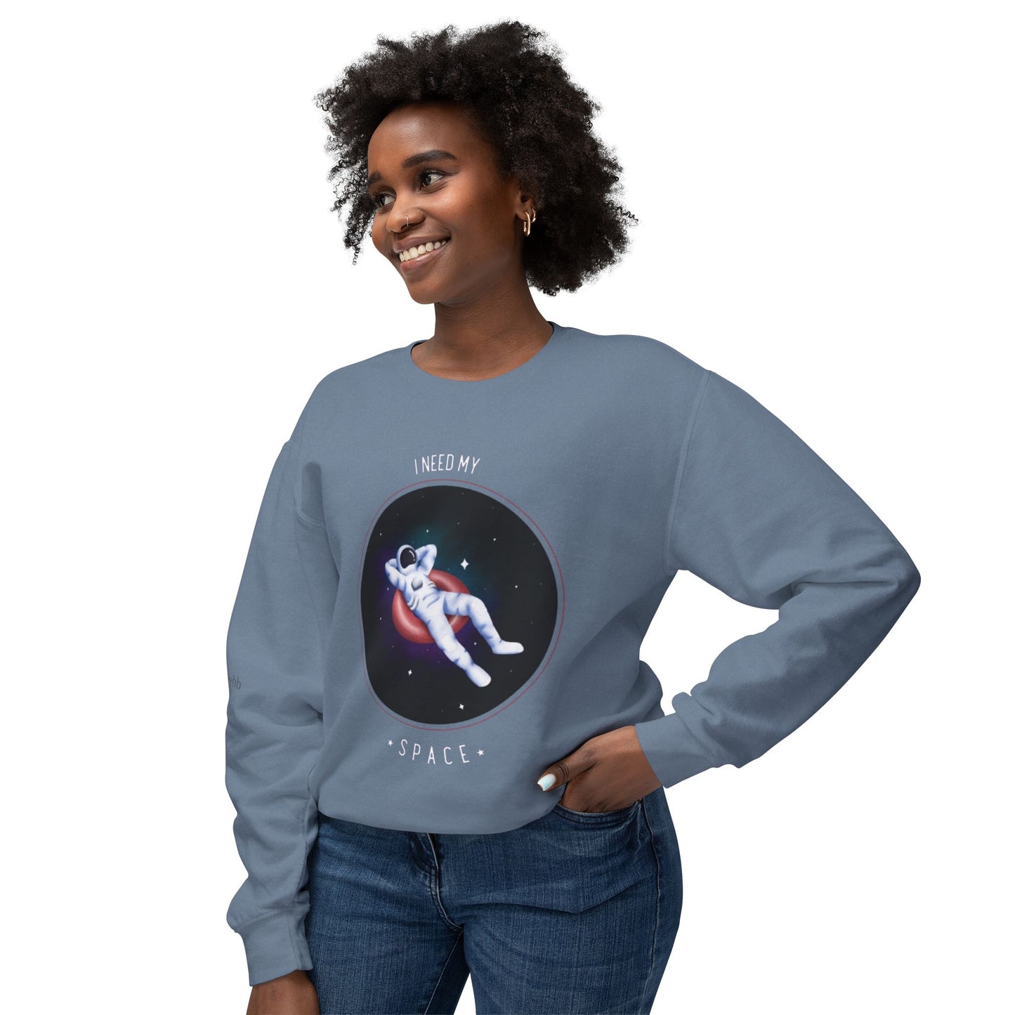 I Need My Space Unisex Lightweight Crewneck Sweatshirt